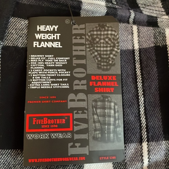 Men’s plaid heavy weight flannel size M reg black white shirt jacket shacket - Picture 5 of 6